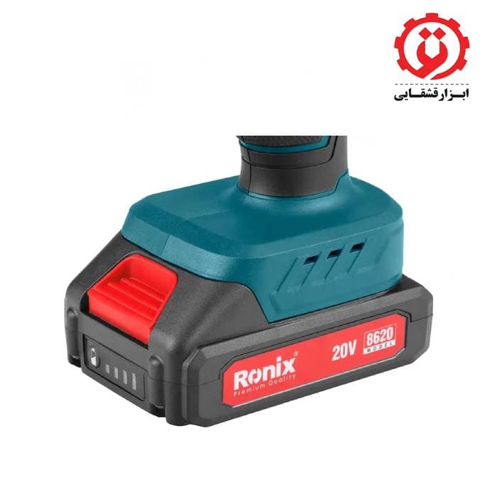 دریل پیچ گوشتی شارژی 20 ولت 2 باتری رونیکس مدل 8620 — تصویر ۱۰