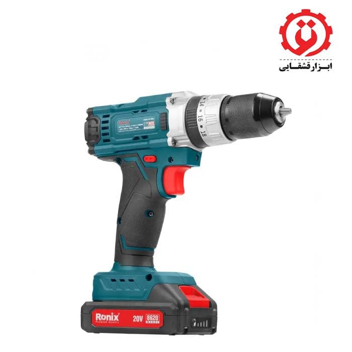دریل پیچ گوشتی شارژی 20 ولت 2 باتری رونیکس مدل 8620 — تصویر ۷