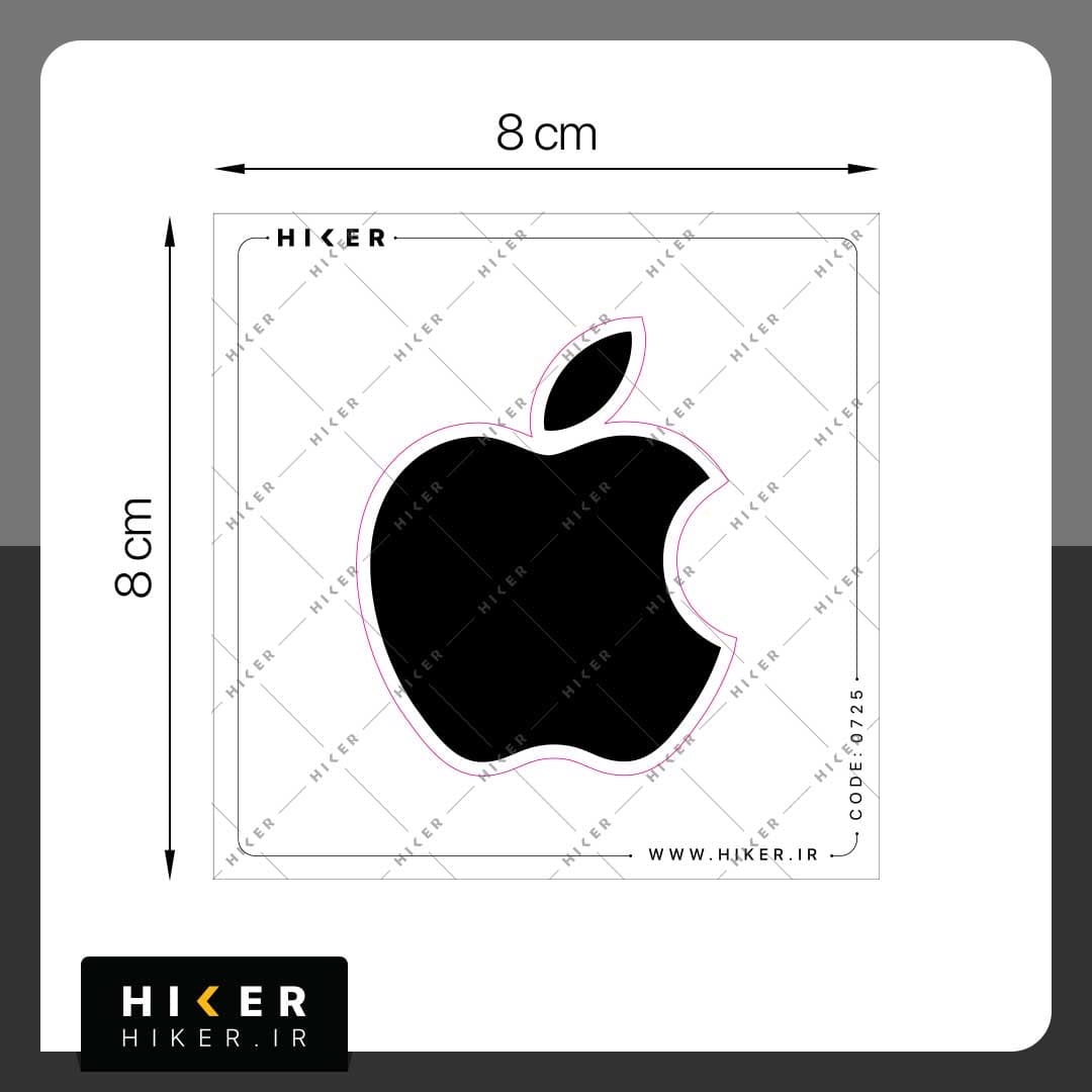 استیکر شفاف ۰۷۲۵ (لوگوی Apple) — تصویر ۴