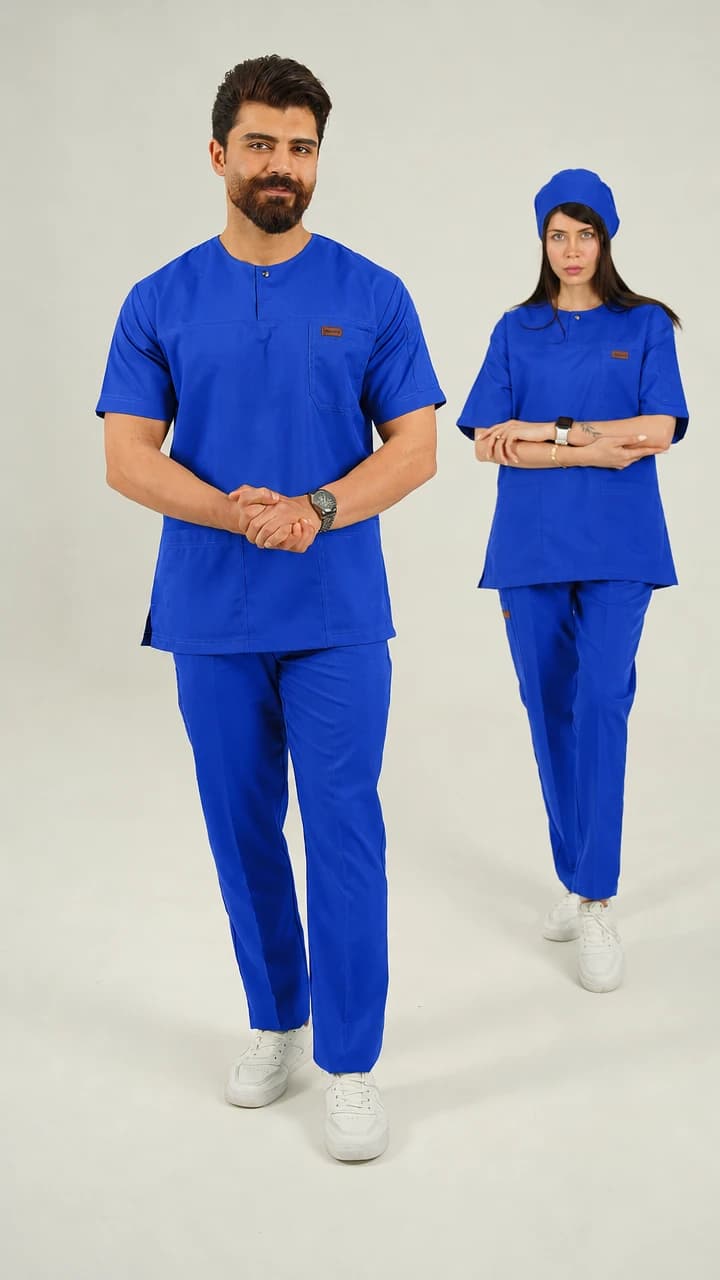اسکراب پزشکی یقه گرد آبی کاربنی