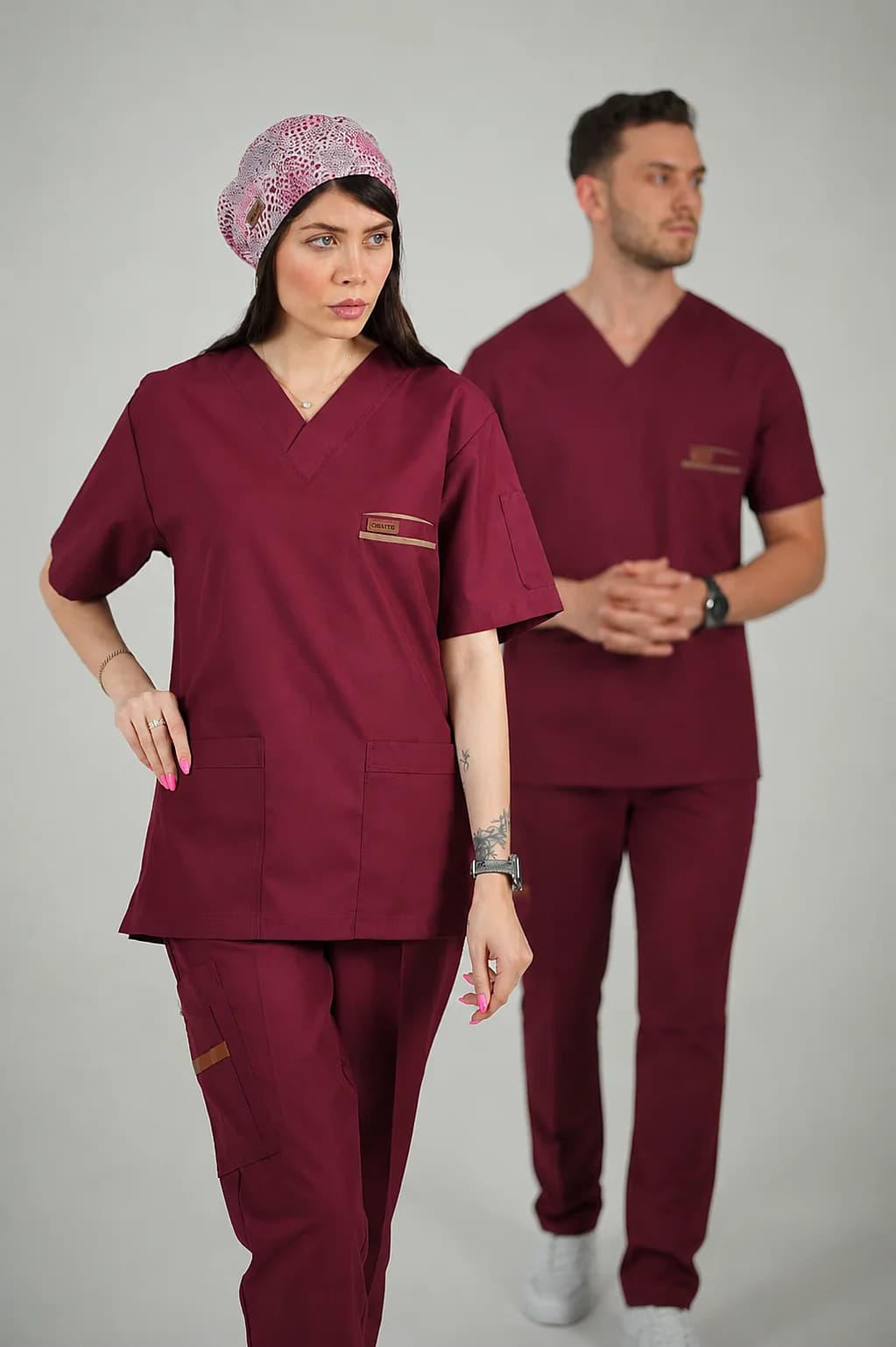 اسکراب پزشکی یقه هفت زرشکی