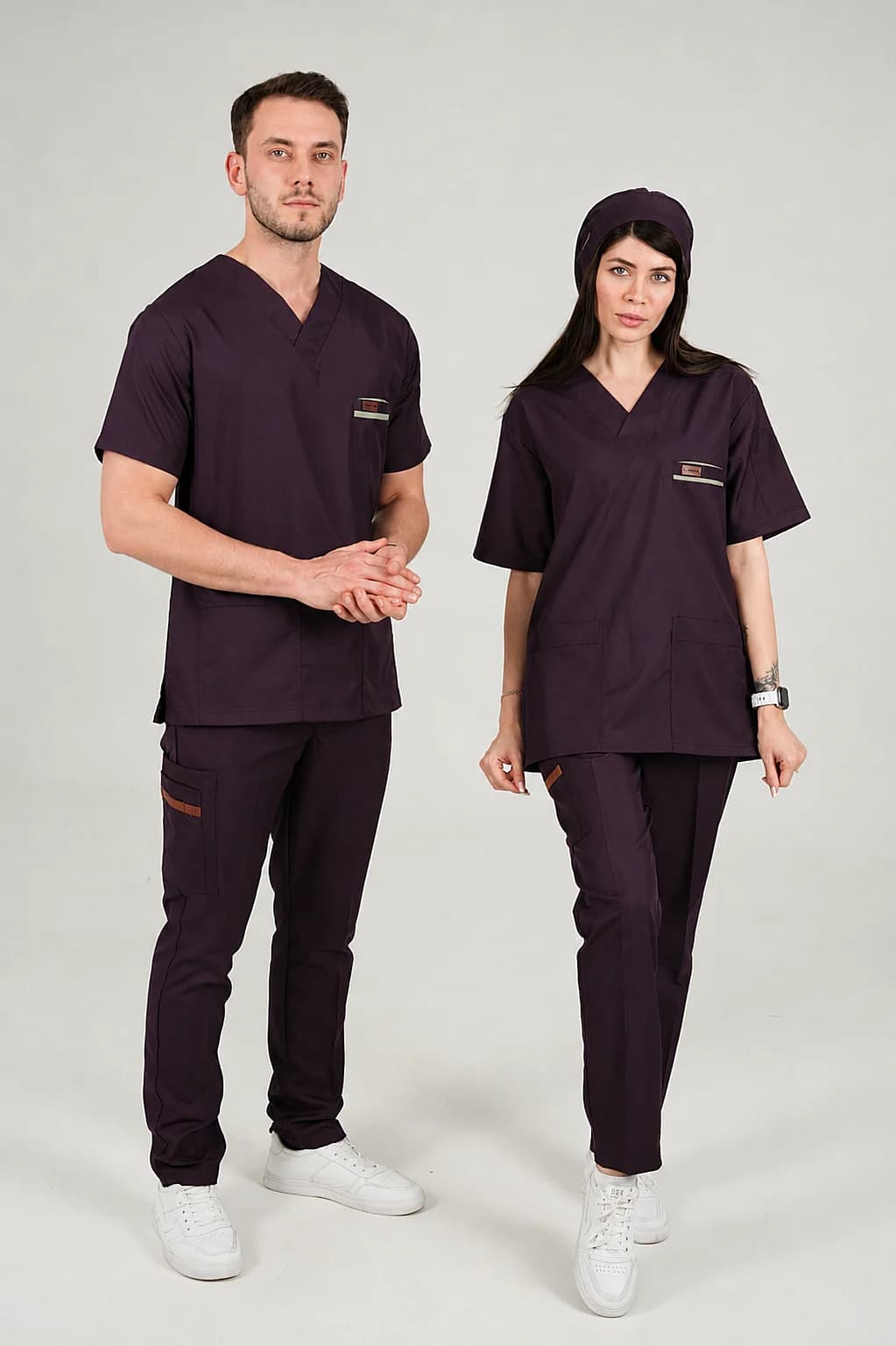 اسکراب پزشکی یقه هفت بادمجونی