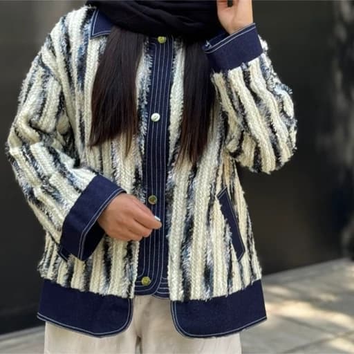 کت راه راه پاییزه زنانه