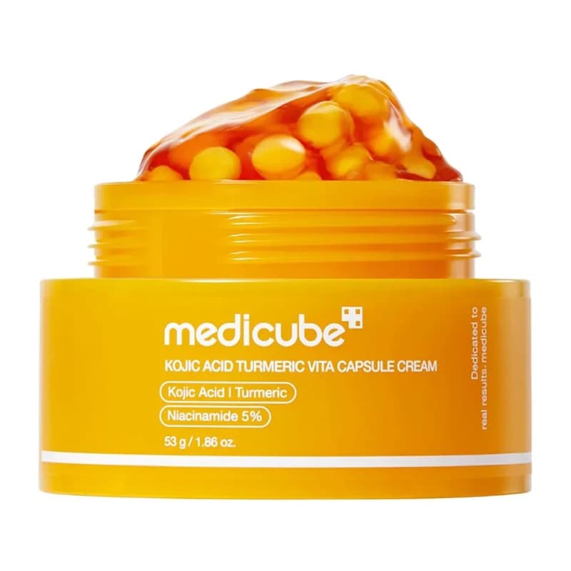 کرم کپسولی کوجیک اسید و زرد چوبه مدی کیوب Medicube مدل Kojic Acid Niacinamide ضد لک و روشن کننده حجم 53 گرم