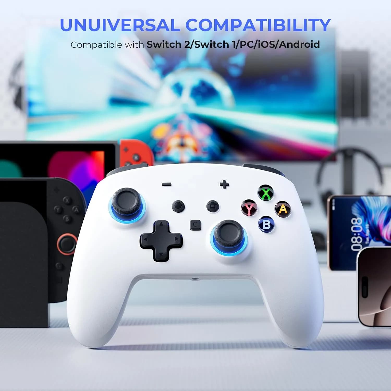 دسته بازی ECHTPower Switch 2 Pro مدل SP02 | کنترلر بیسیم مناسب PC و Nintendo Switch 2 — تصویر ۷