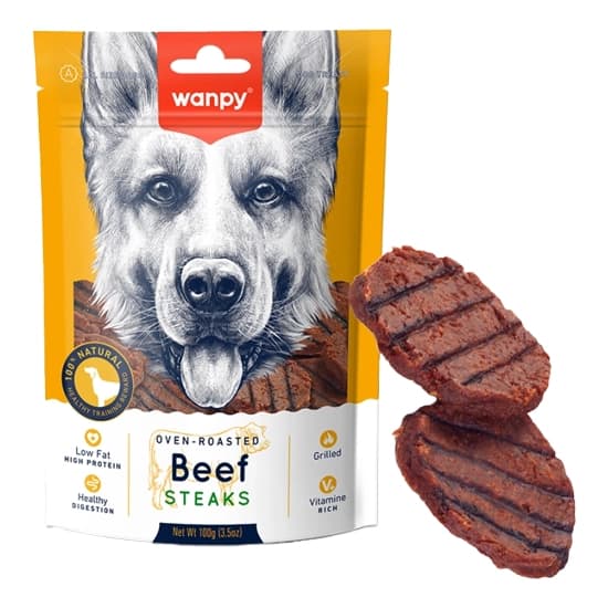 تشویقی سگ استیک گوشت گاو ونپی – Wanpy Beef steaks