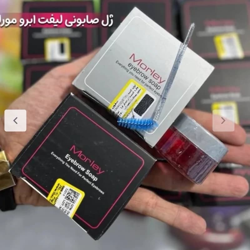 ژل لیفت ابرو مورلی صابون ابرو مورلی همراه براش