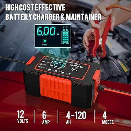 شارژر باتری خودرو NEXPEAK NC101 | شارژر هوشمند 12 ولت 6 آمپر — تصویر ۳
