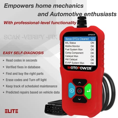 دیاگ خودرو MOTOPOWER MP69038 OBD2 Scanner | دستگاه تست خطای موتور خودرو — تصویر ۵