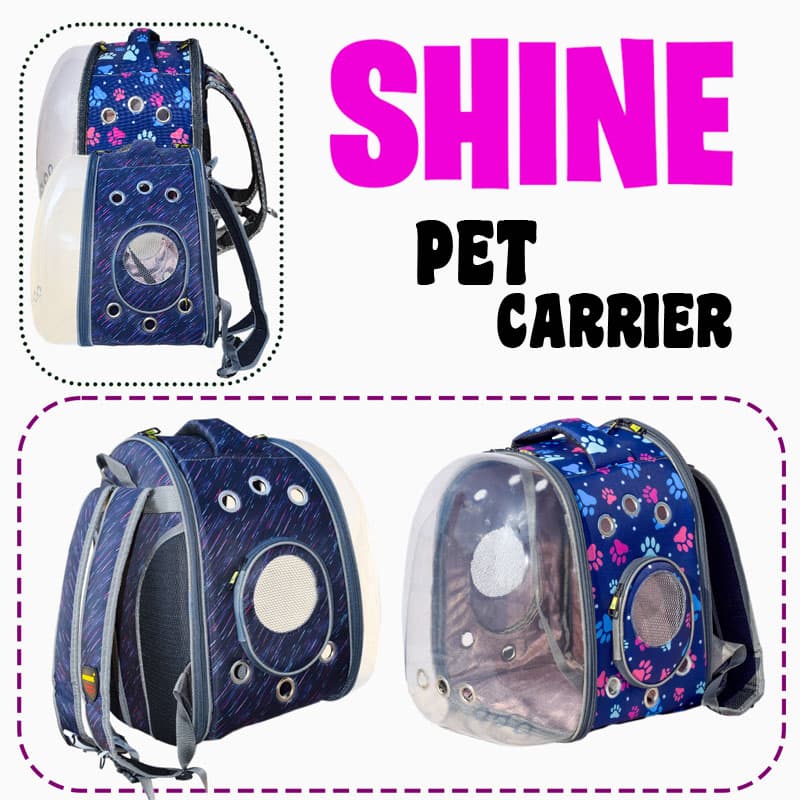 کیف حمل سگ و گربه فضائی شفاف ساده مدل SHINE LD25