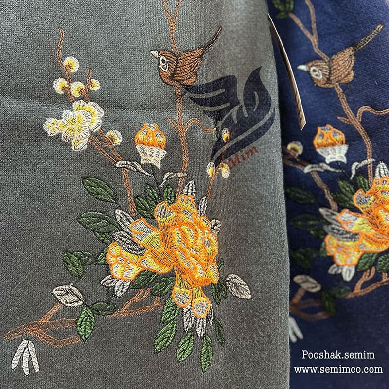 رویه بافت با خرج‌کار گلدوزی — تصویر ۳