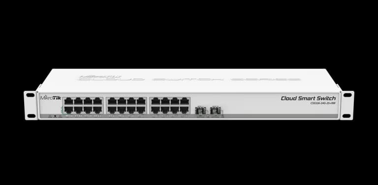 سوییچ 24پورت POE میکروتیک مدل CSS326-24G-2S+RM
