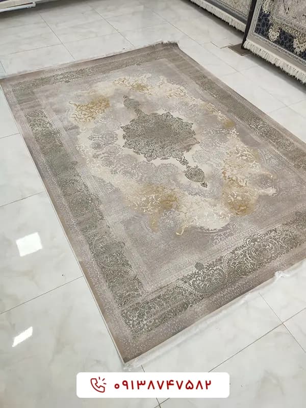 فرش خاتون 1200 شانه نسکافه‌ای سبز