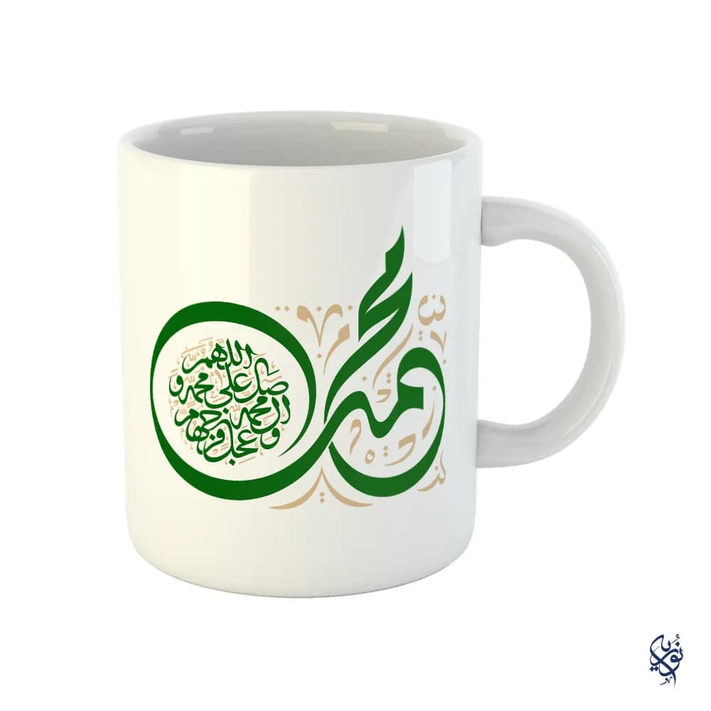 ماگ مذهبی طرح نوشته حضرت پیامبر و صلوات