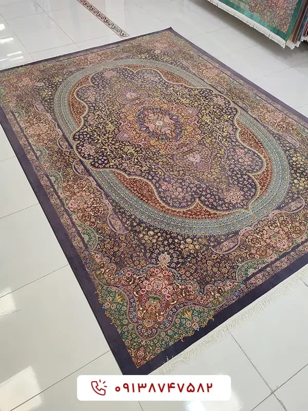 فرش کد 2000015172 بنفش 1500 شانه — تصویر ۴