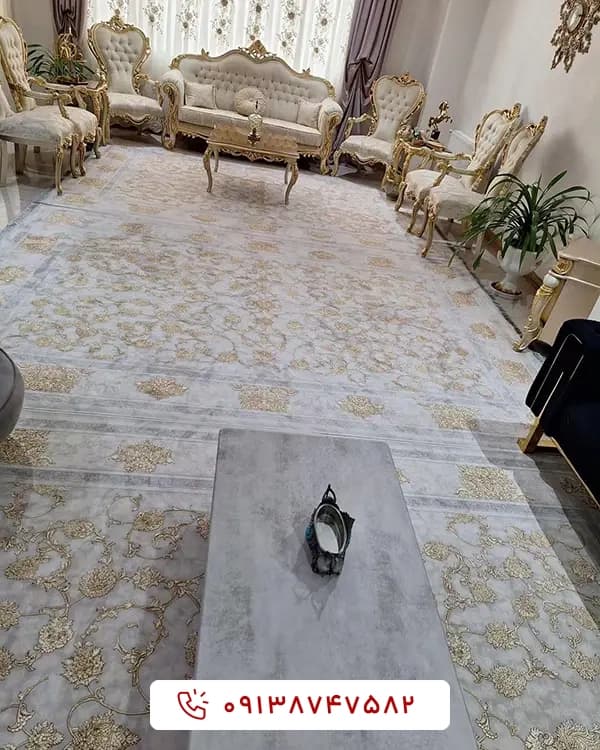 فرش نگین 1200 شانه نقره‌ای