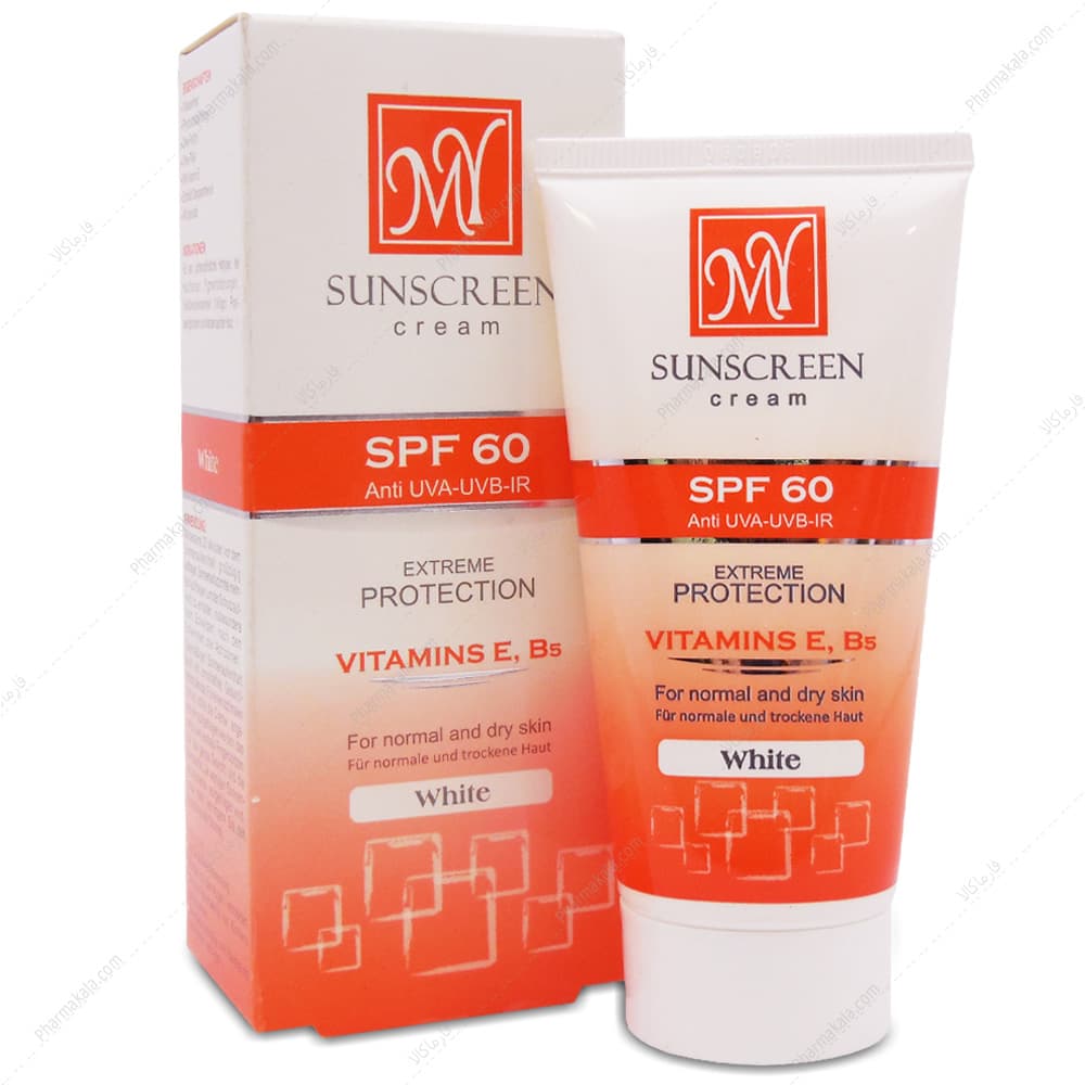 کرم ضد آفتاب بی رنگ پوست خشک و نرمال SPF 60 مای