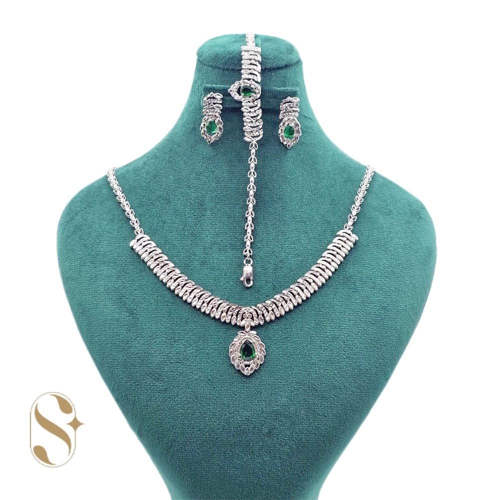 سرویس نقره زنانه مدل تراش زمردی کد SilverSet-S647