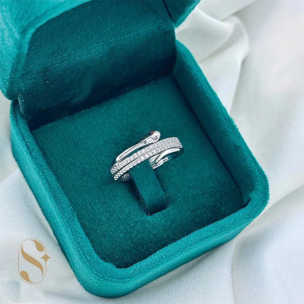 انگشتر نقره زنانه مدل مار کد SilverSet-R627