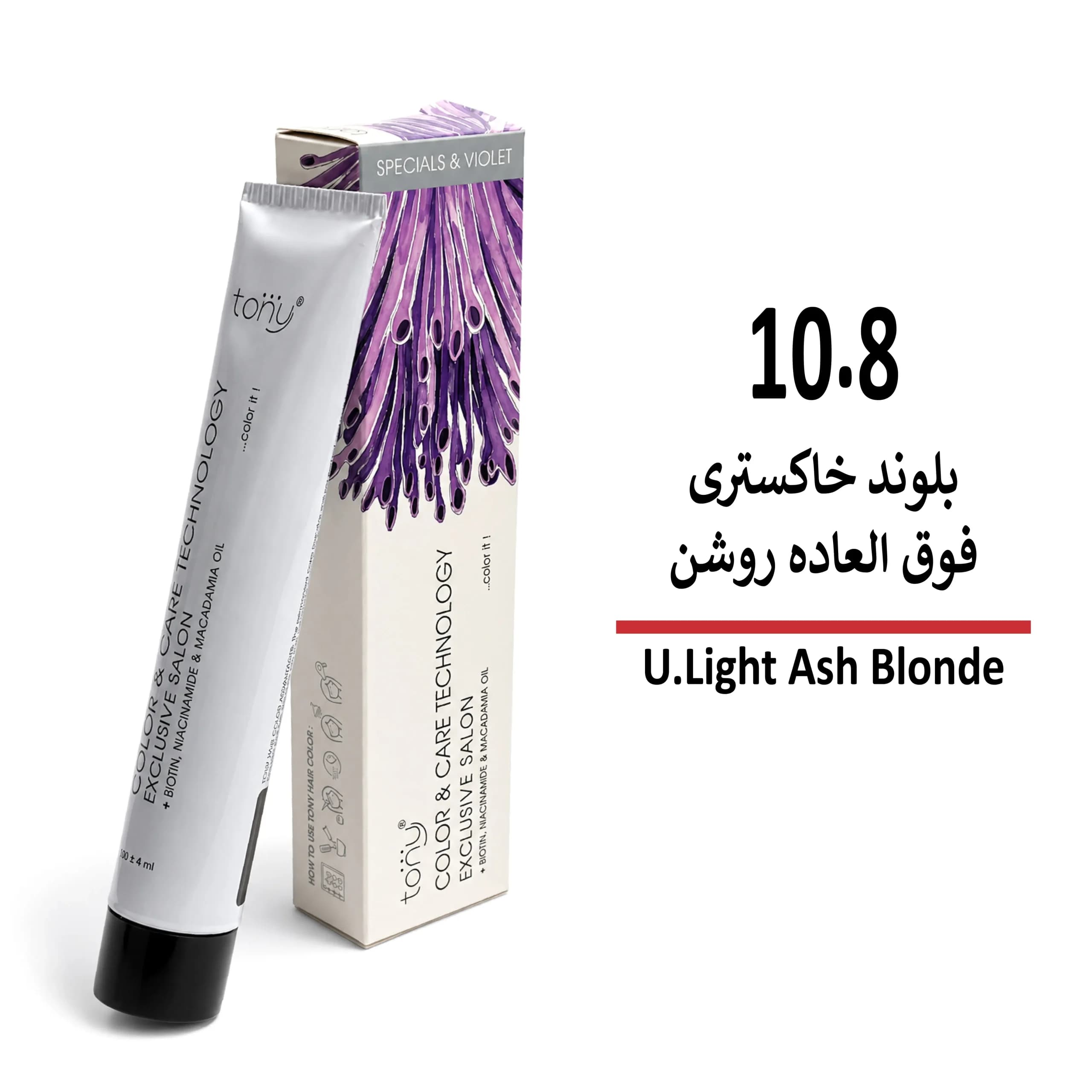 رنگ مو تونی بلوند خاکستری فوق العاده روشن 10/8