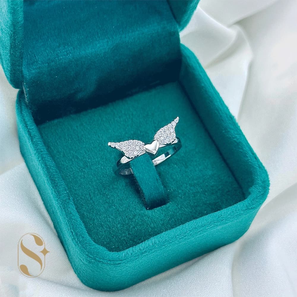 انگشتر نقره زنانه مدل بال فرشته کد SilverSet-R629