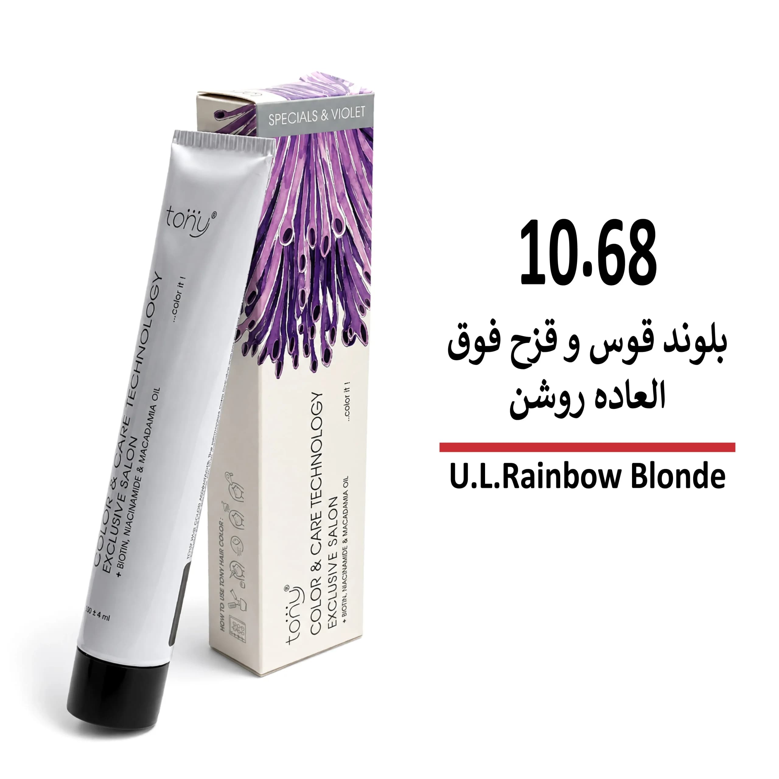 رنگ مو تونی بلوند قوس و قزح فوق العاده روشن 10/68