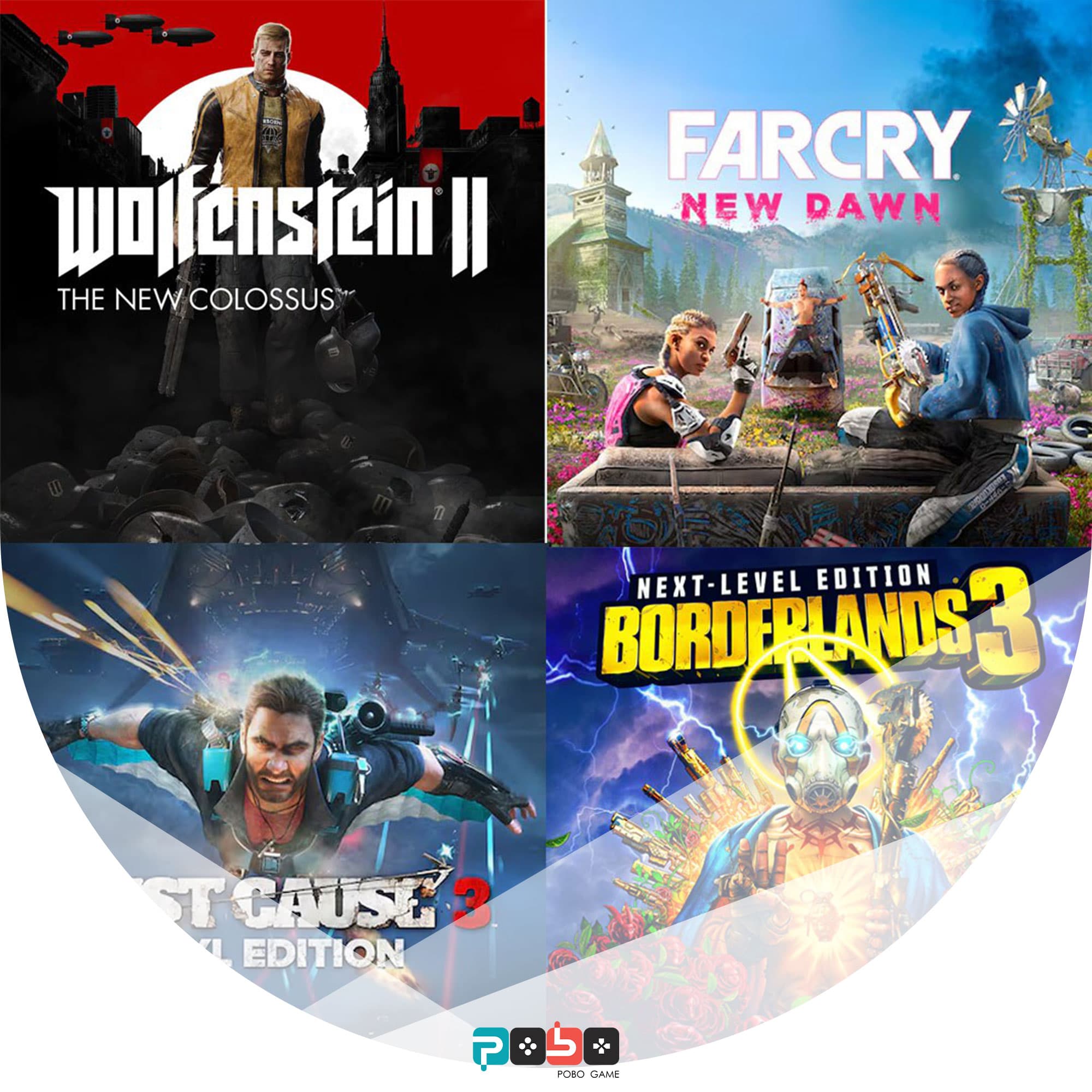 باندل 4 بازی (Just Cause 3 & Wolfenstein II & Bordlands3 & Farcry New dawn) ظرفیت2 – Ps4