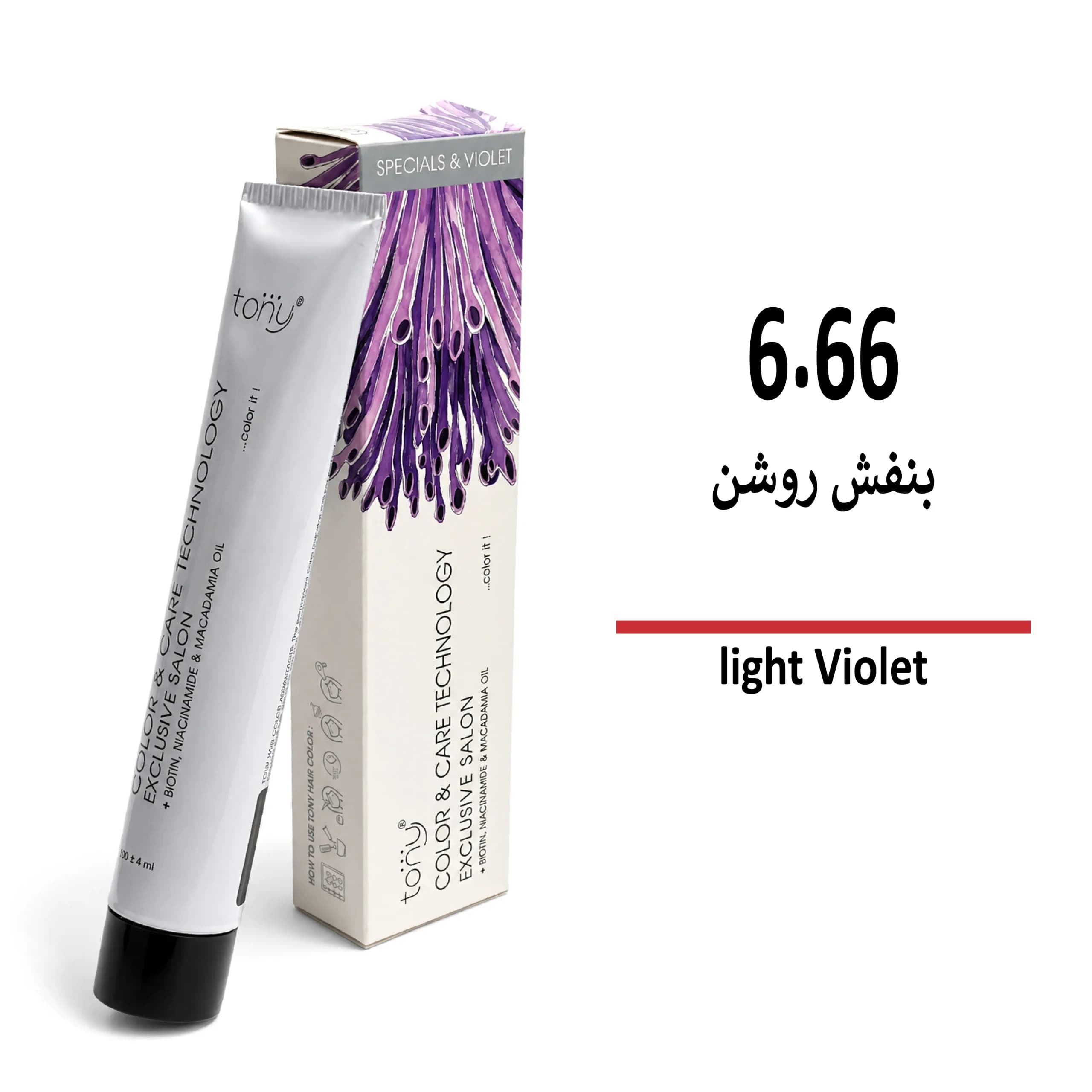 رنگ مو تونی بنفش روشن 6/66