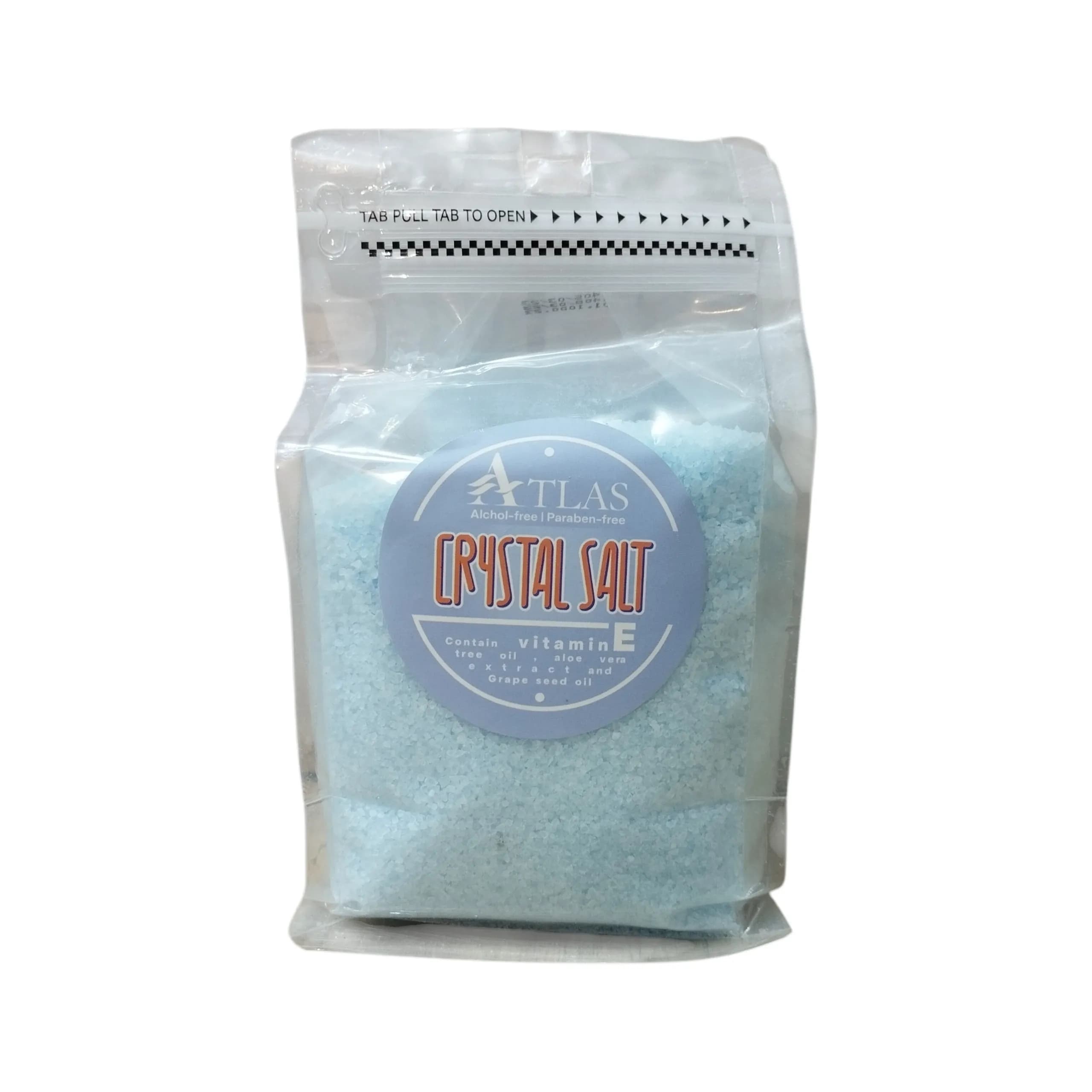 نمک کریستال اطلس مدل Crystal Salt کیسه ای رنگ ابی 1000 گرمی