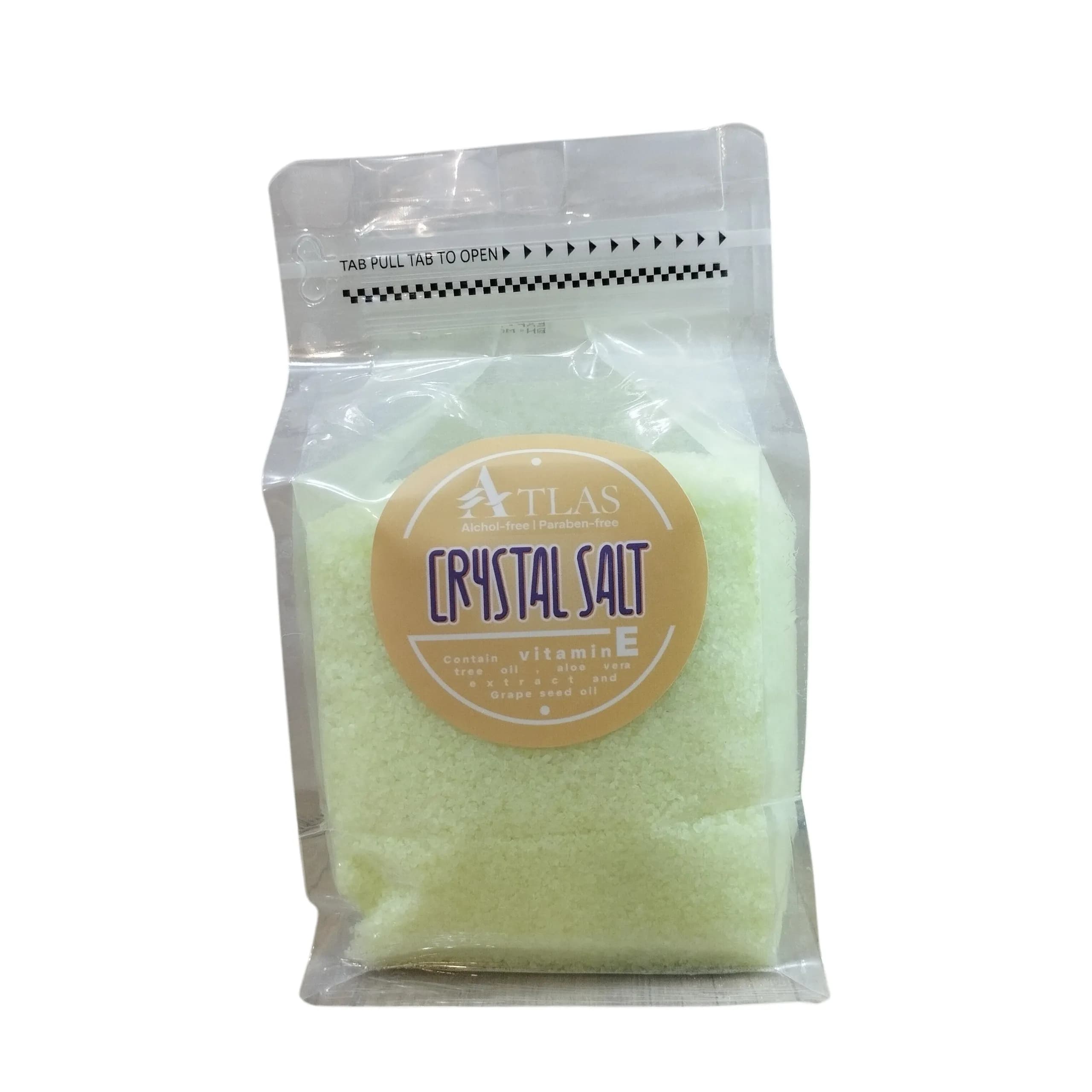 نمک کریستال اطلس مدل Crystal Salt کیسه ای رنگ زرد 1000 گرمی