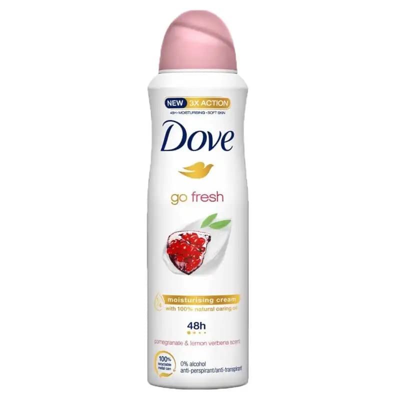 اسپری ضد تعریق داو مدل گو فرش انار و به لیمو DOVE GO FRESH حجم 250 میل — تصویر ۲