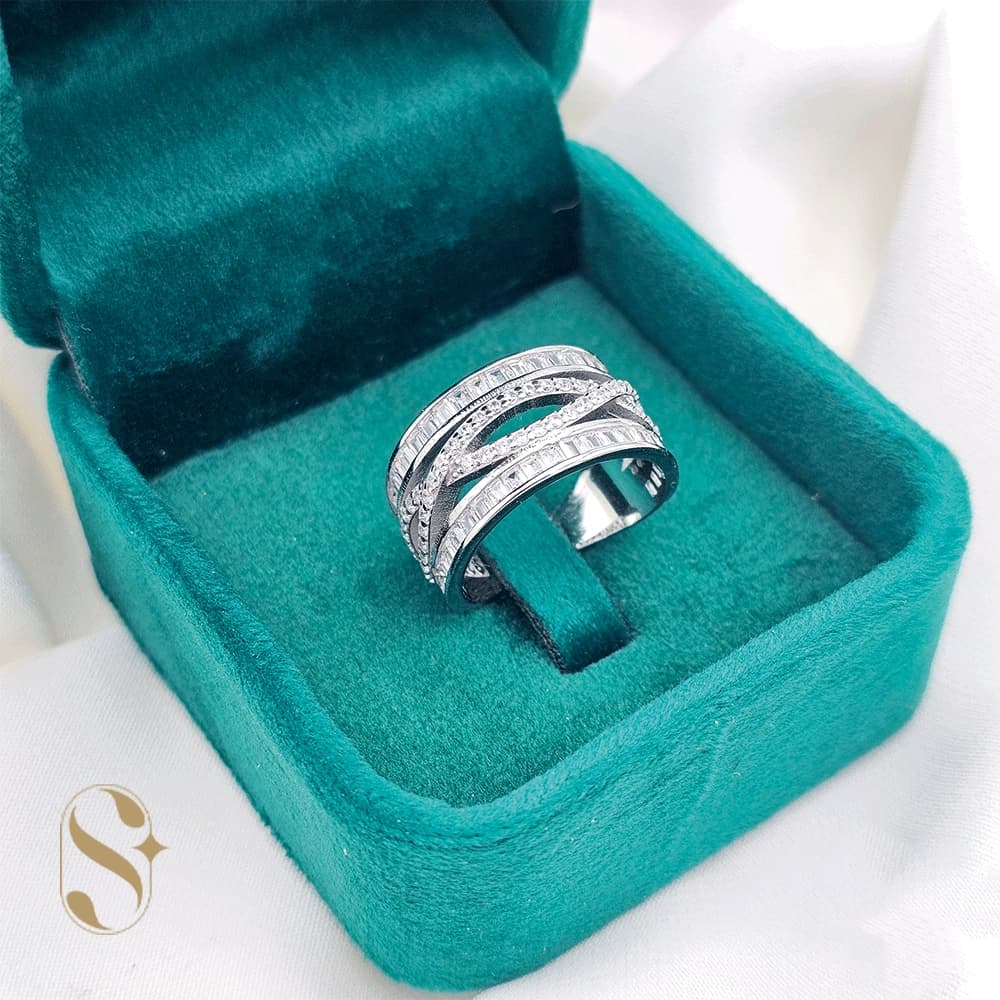 انگشتر نقره زنانه کد SilverSet-R679