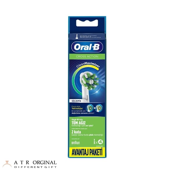 سری یدک مسواک برقی اورال بی Oral-B مدل Cross Action بسته 4 تایی — تصویر ۲
