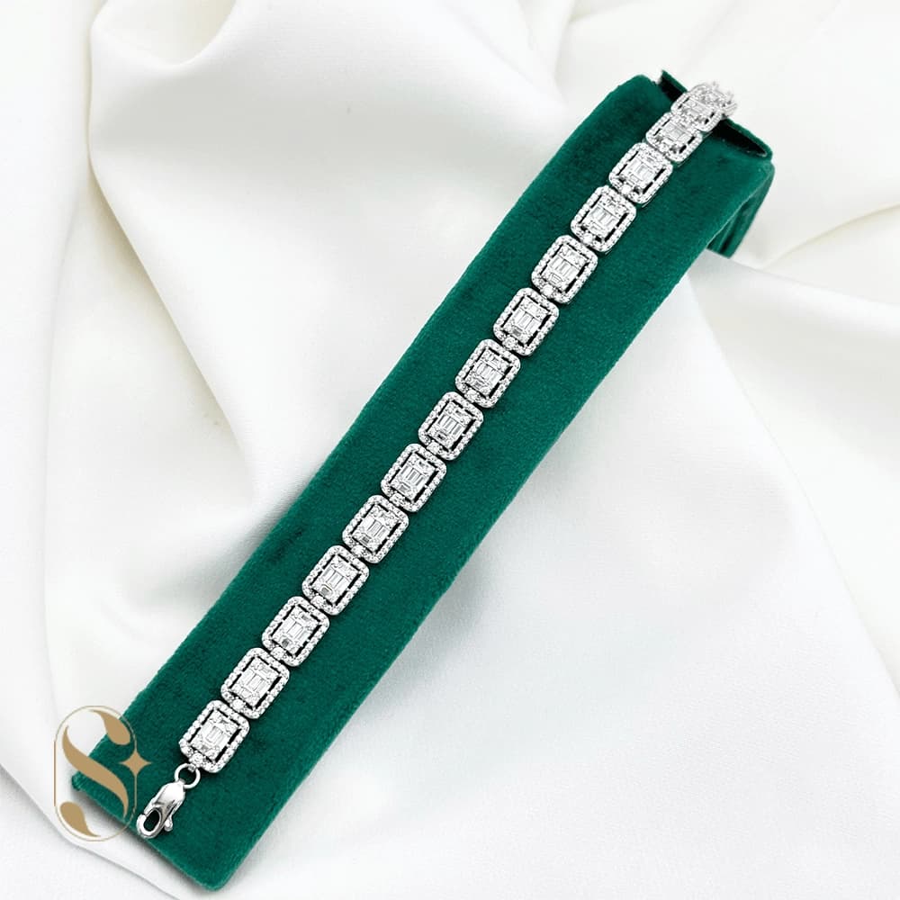 دستبند نقره زنانه کد SilverSet-D572