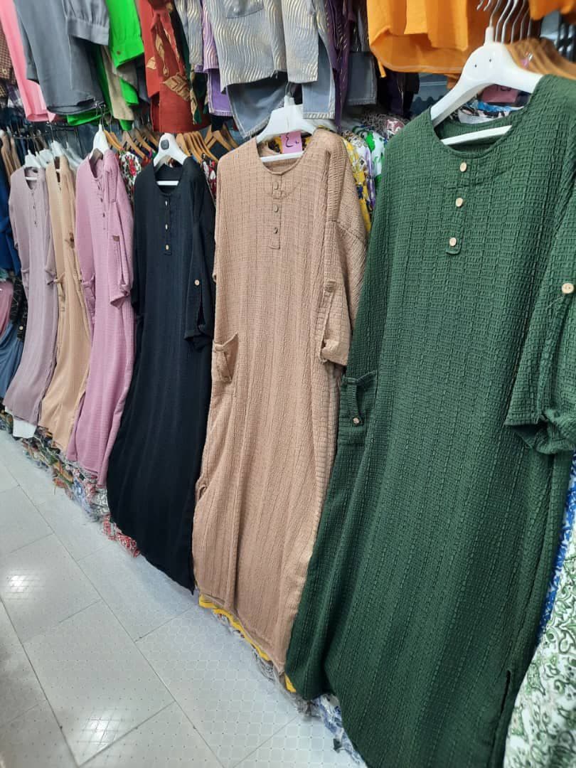 خریدانواع ساحلی پیراهن مانتویی کفتان کوک دوزی/کد2587 — تصویر ۸