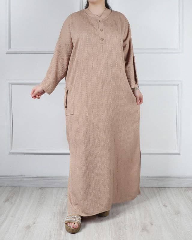 خریدانواع ساحلی پیراهن مانتویی کفتان کوک دوزی/کد2587 — تصویر ۶