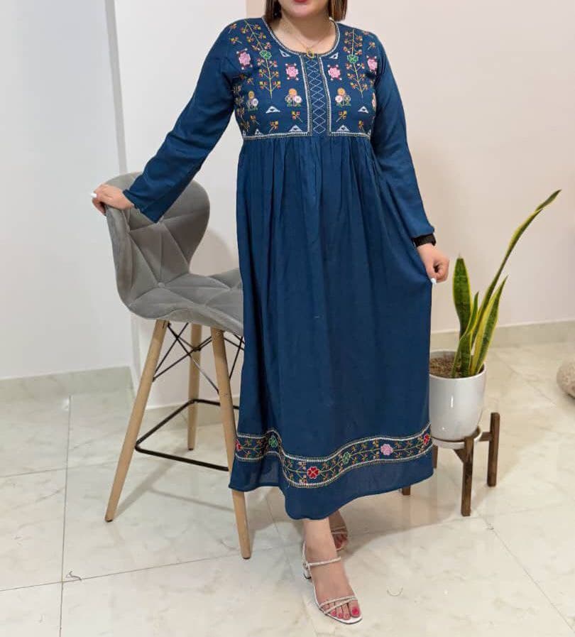 پیراهن ساحلی گلدوزی اورجینال زنانه – هندی/کد2558 تخفیف ویژه — تصویر ۳