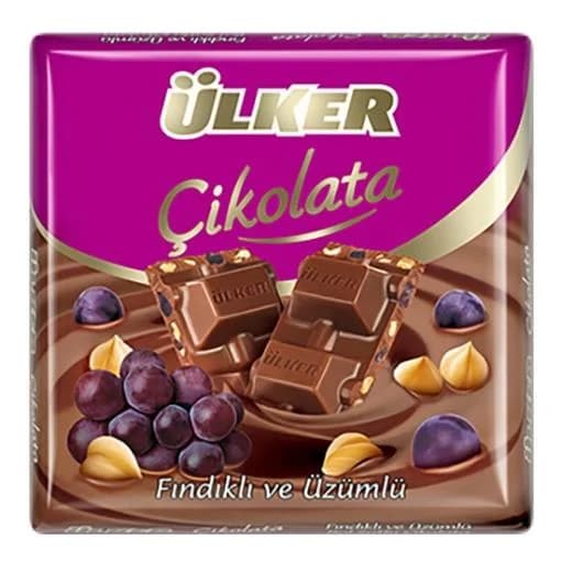 شکلات تخته‌ای کشمشی ۶۰% اولکر ۶۰ گرمی