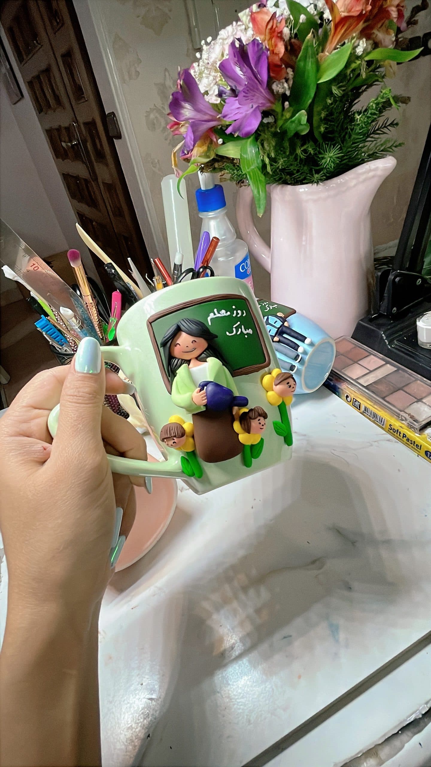 ماگ معلم خمیری برجسته