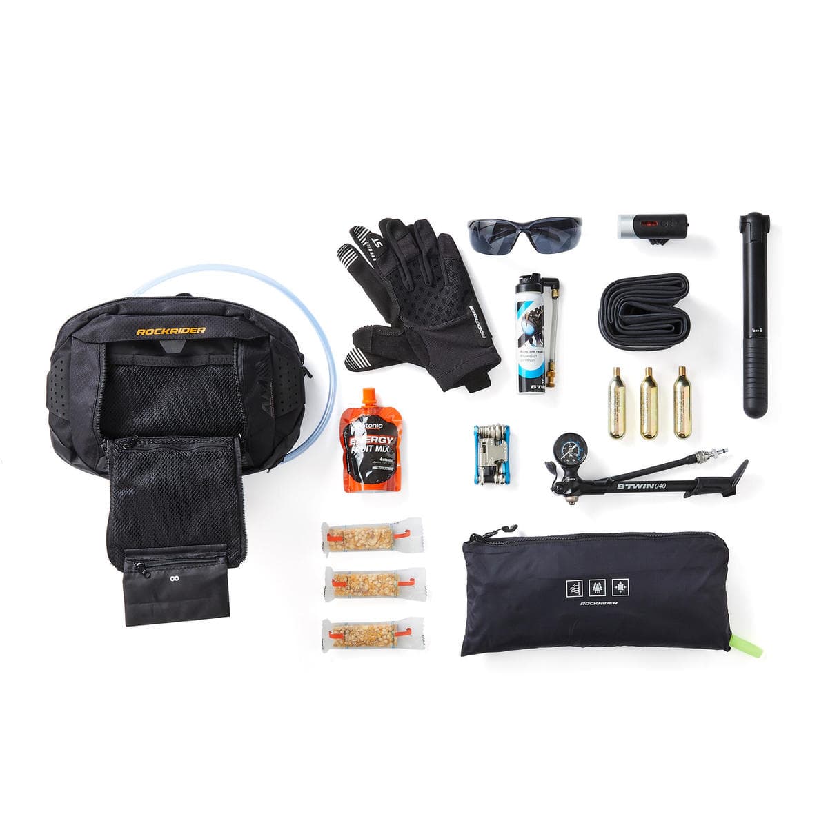 کیف و کمل بک کمری 1.5 لیتری ROCKRIDER – مشکی — تصویر ۲
