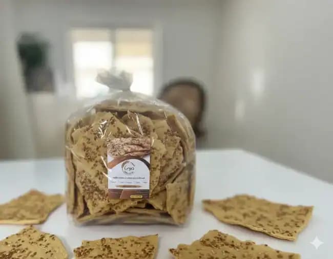 نان دو آتیشه کنجدی – بسته 1000 گرمی — تصویر ۲
