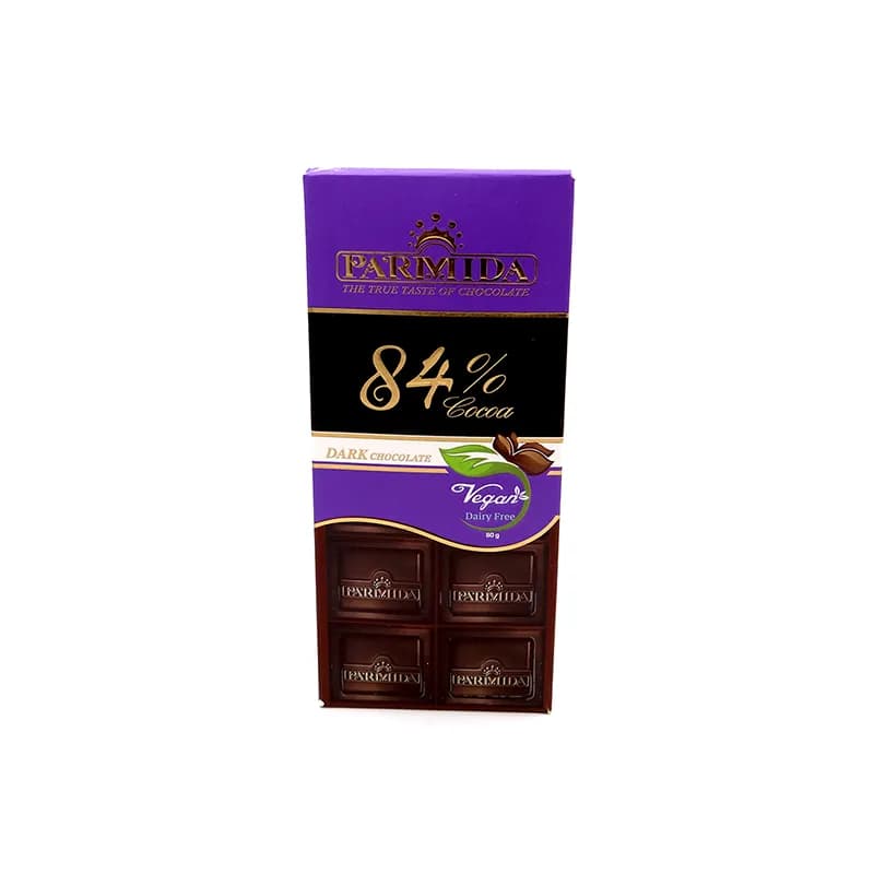 شکلات تختهای ۸۴% پارمیدا ۸۰ گرمی