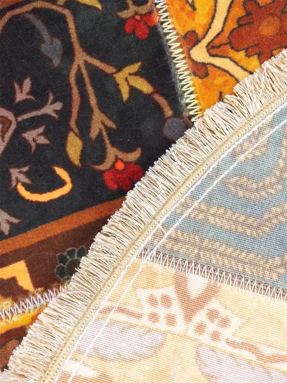 فرش سنتی بیضی کد GB11031 تمام رنگ 700 شانه — تصویر ۴