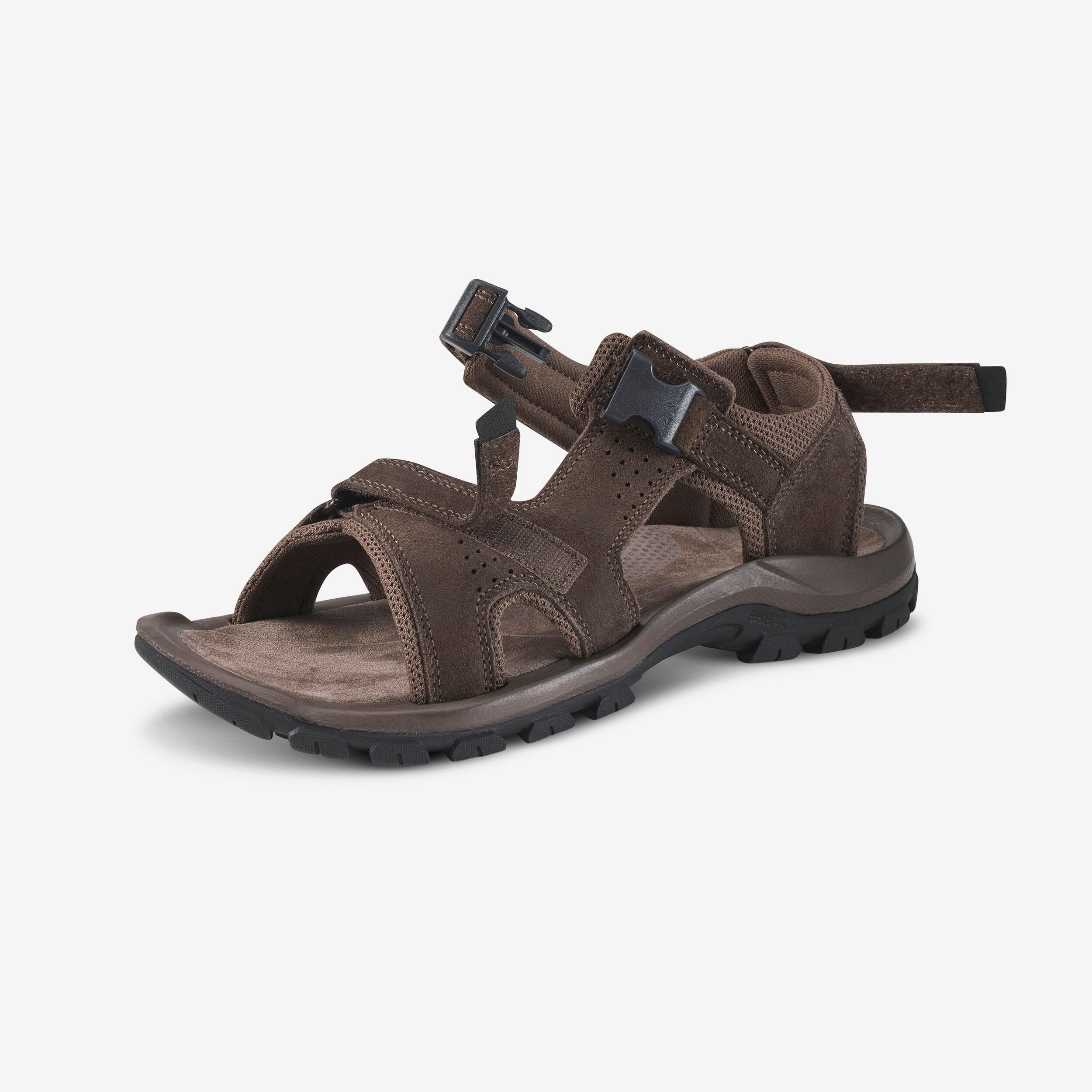 صندل مردانه کچوا- چرم – خاکی/نارنجی – NH500