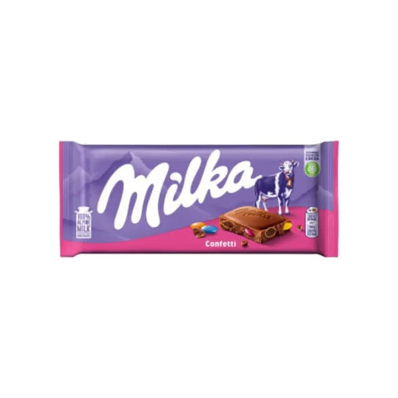شکلات تختهای با مغز اسمارتیز میلکا ۱۰۰ گرمی