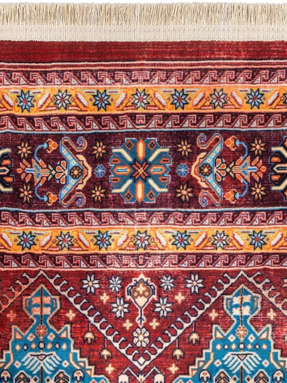 فرش سنتی کد 25CS0190 عنابی 1000 شانه — تصویر ۴