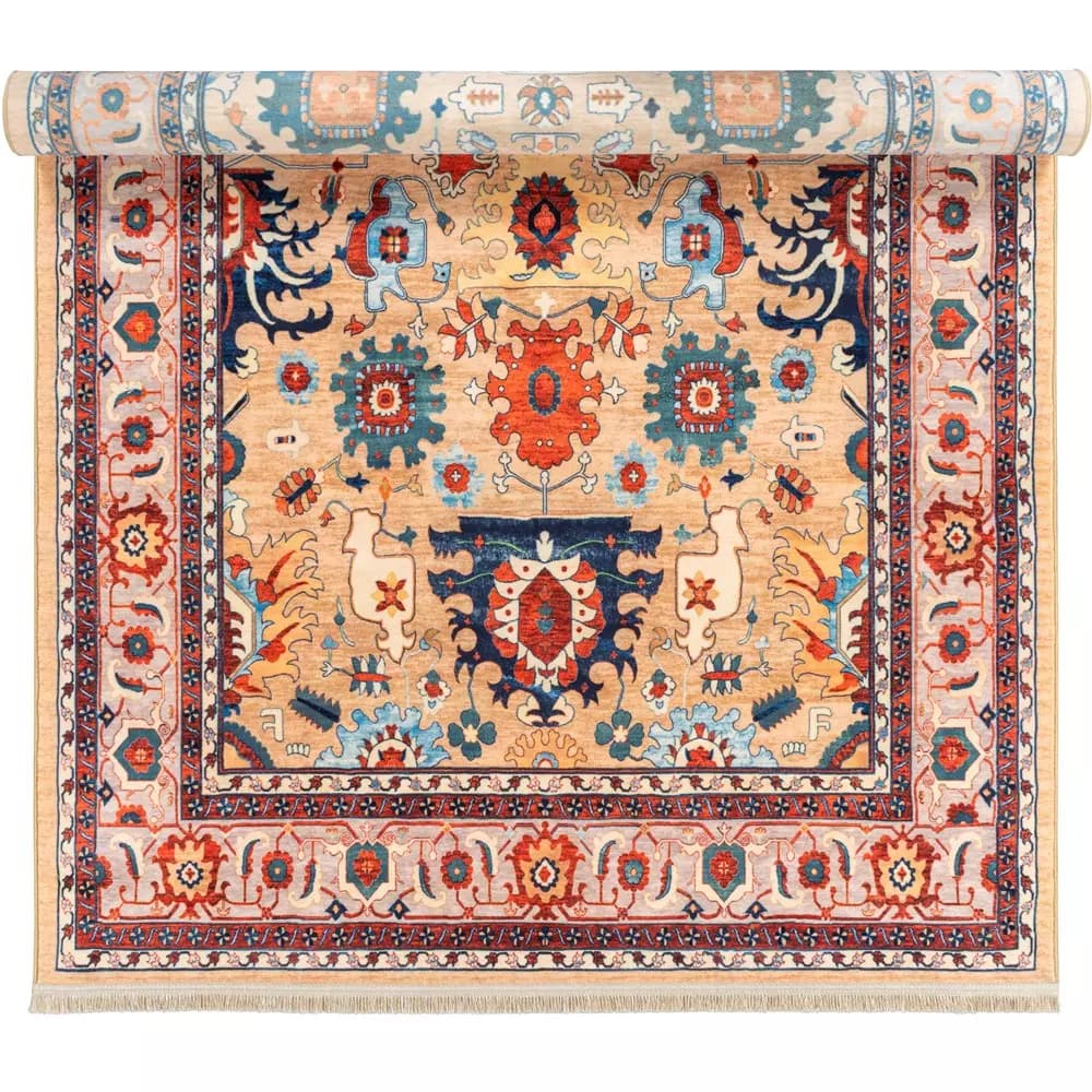 فرش سنتی کد 25CS0260 طلایی 1000 شانه — تصویر ۳
