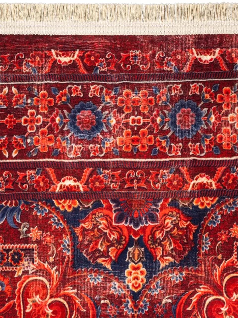فرش سنتی کد 25CS0200 عنابی 1000 شانه — تصویر ۴