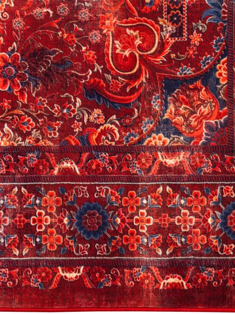 فرش سنتی کد 25CS0200 عنابی 1000 شانه — تصویر ۳