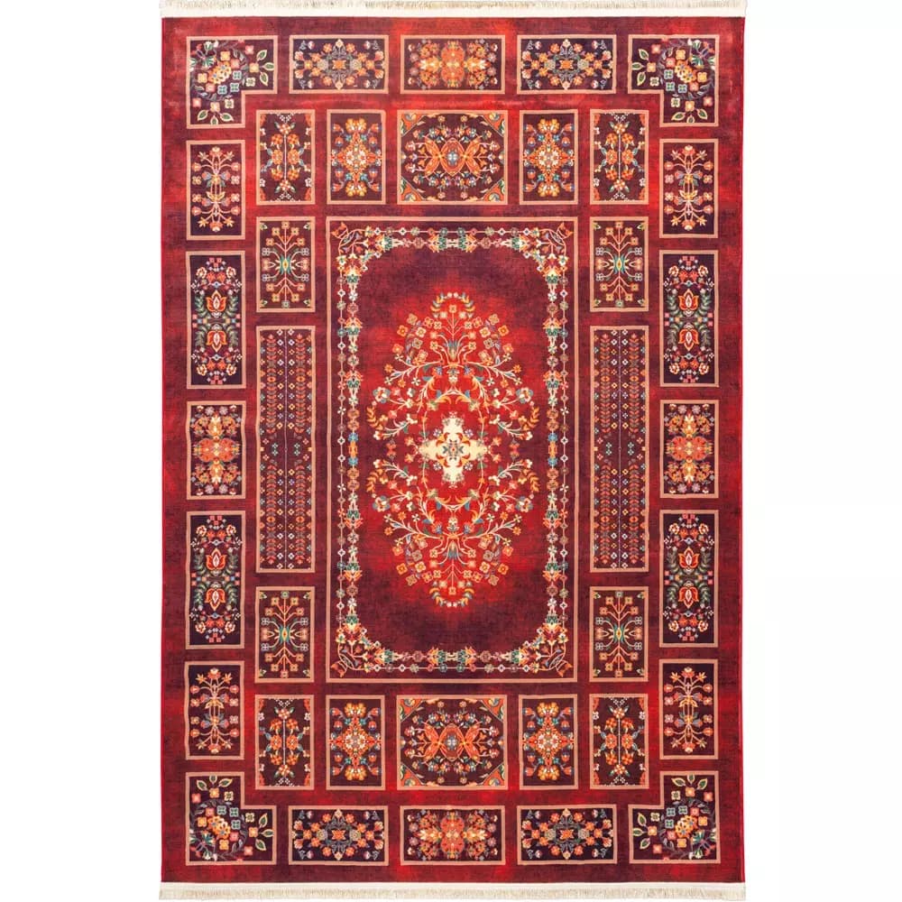 فرش سنتی کد 25CS0210 عنابی 1000 شانه
